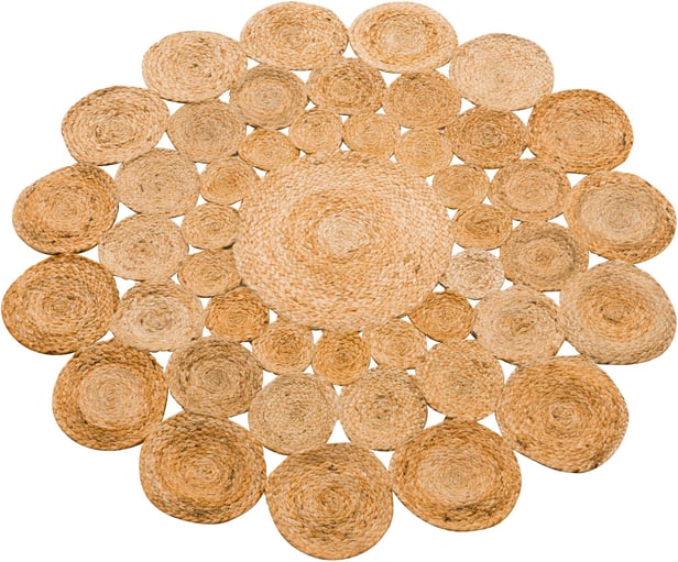 Jute matto pyöreä ⌀ 120 cm, natural