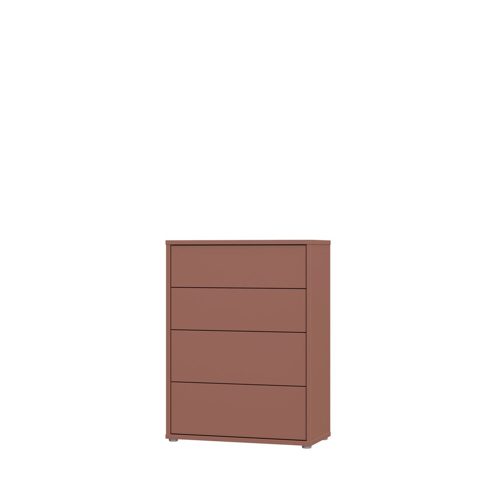 Kajo lipasto 4-ltk leveä terracotta