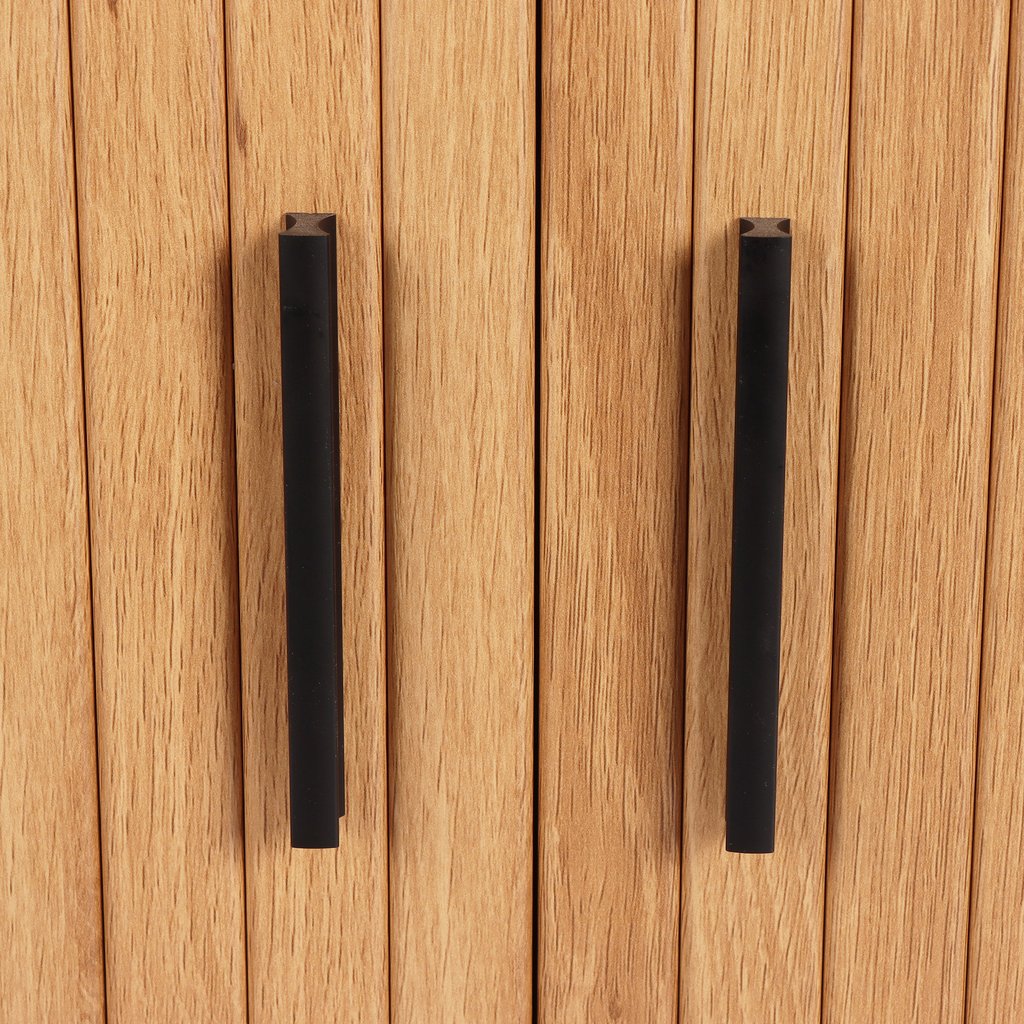 Pihla senkki 140x40x76cm, tammen värinen melamiini / mustat jalat