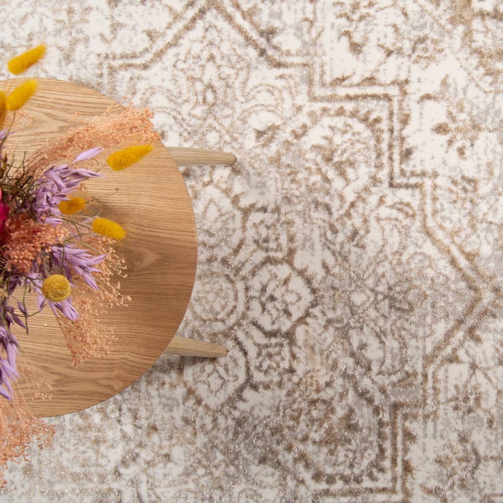 Luna matto 160x235 cm valkoinen-beige