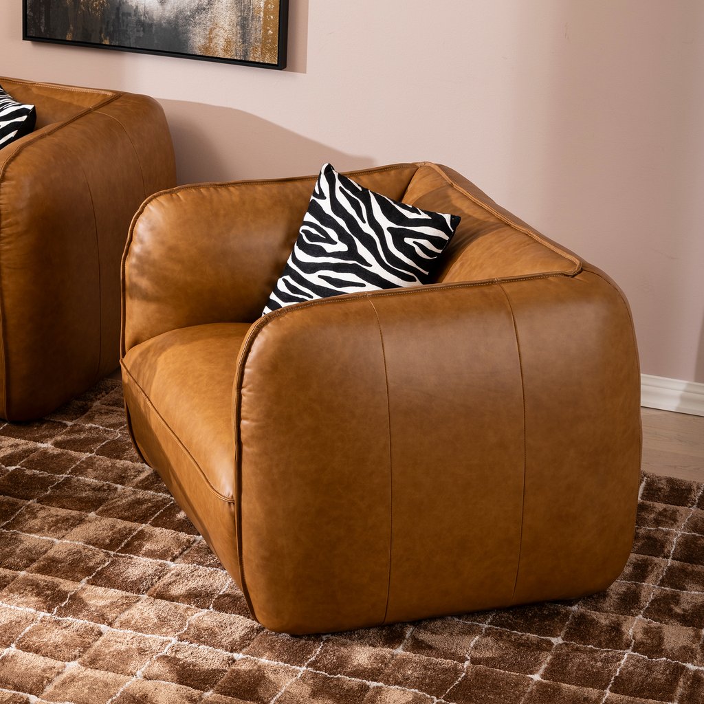 Novelli 1-istuttava lepotuoli nahka wax brown