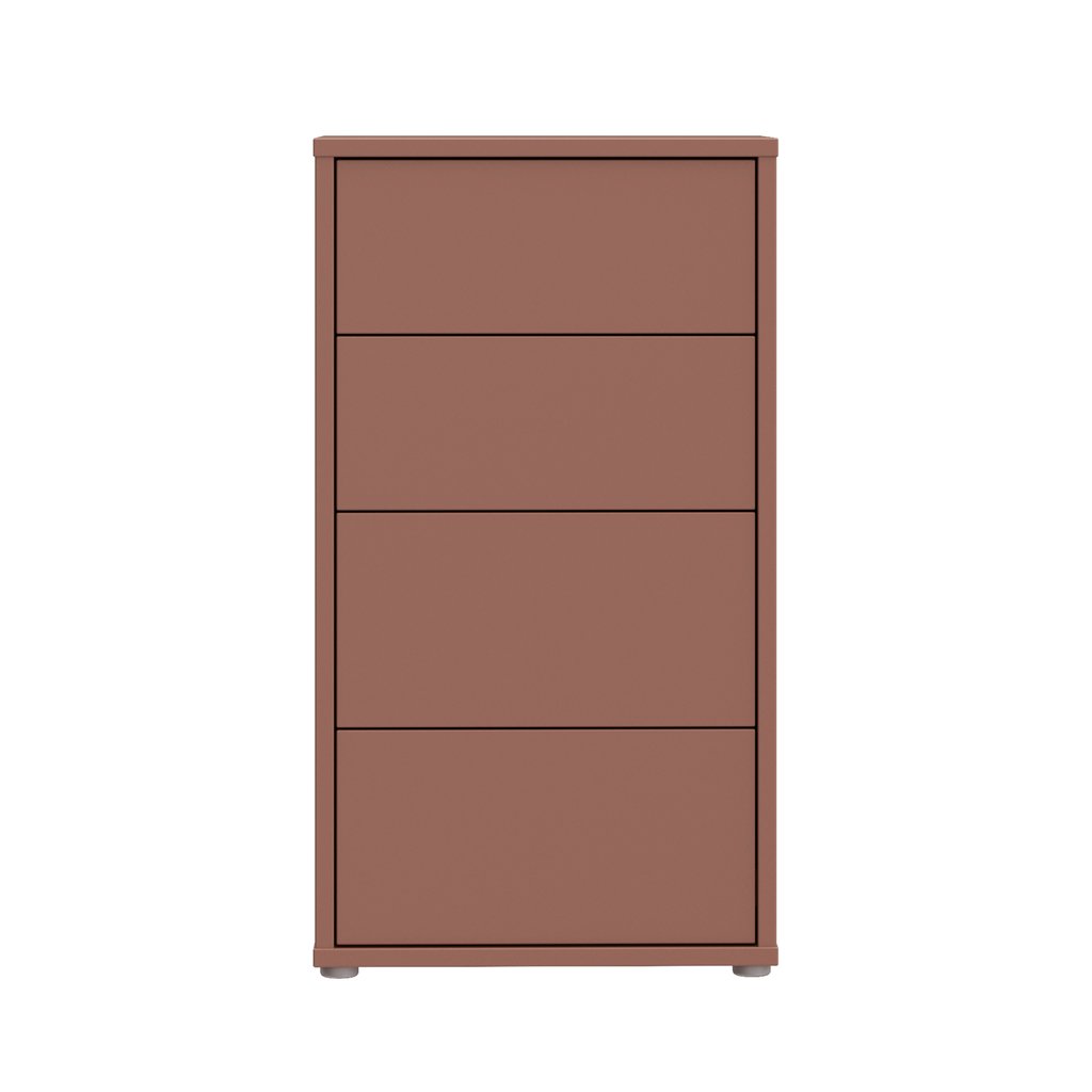Kajo lipasto 4-ltk kapea terracotta