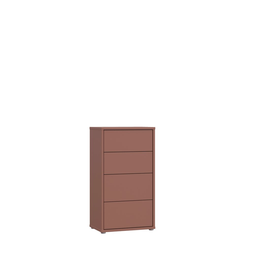 Kajo lipasto 4-ltk kapea terracotta