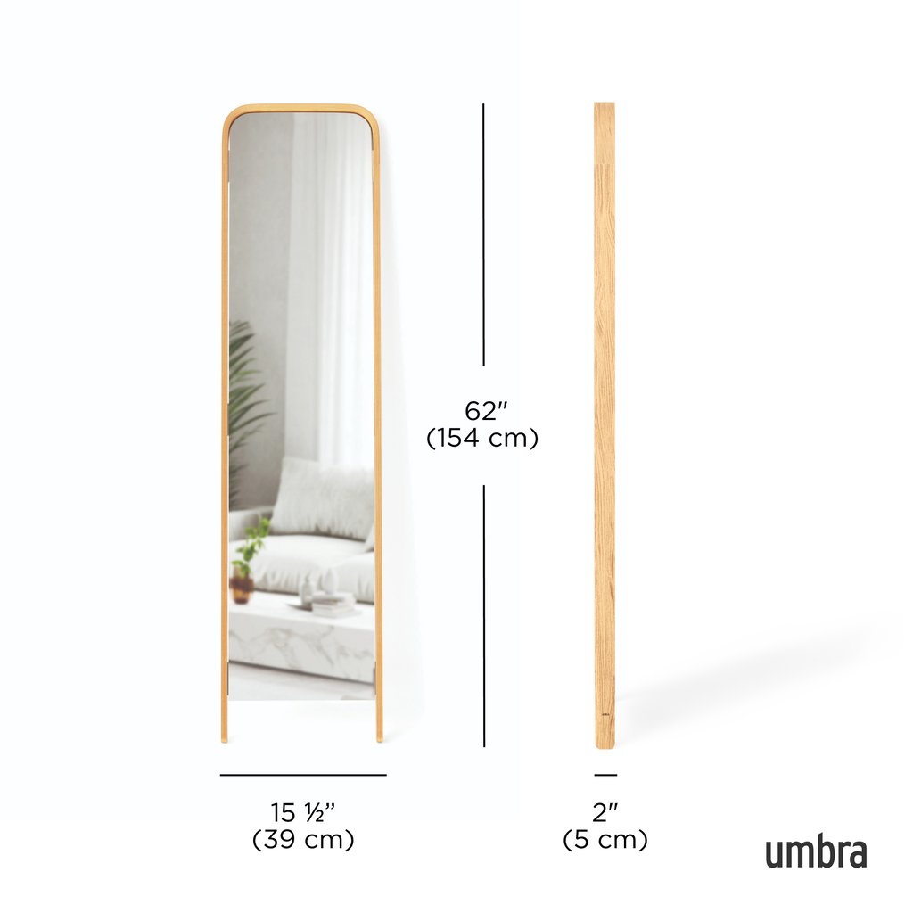 Umbra Bellwood nojaava peili 39x154 cm luonnonväri