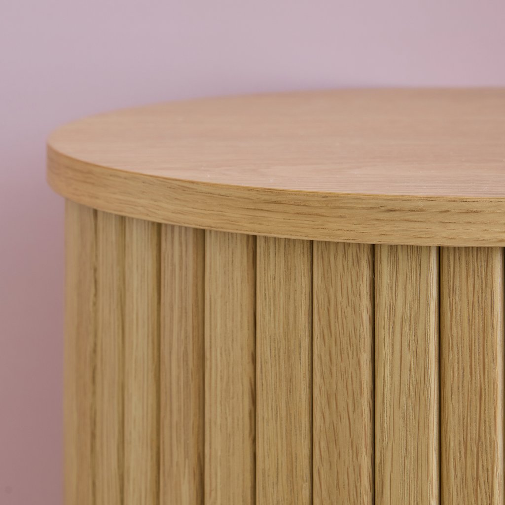 Meta kaappi 118 cm, natural tammi (viilu)
