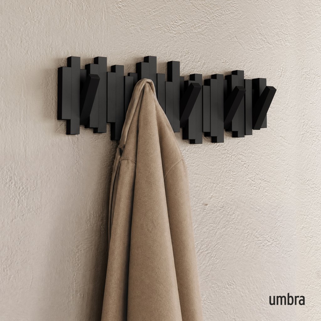 Umbra Saloon seinänaulakko musta