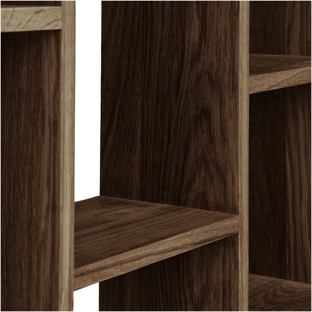 House Nordic seinähylly, tummanruskea tammi, 70x15x70 cm
