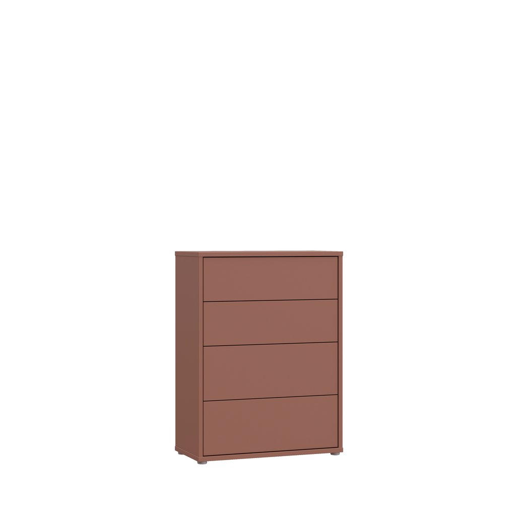 Kajo lipasto 4-ltk leveä terracotta