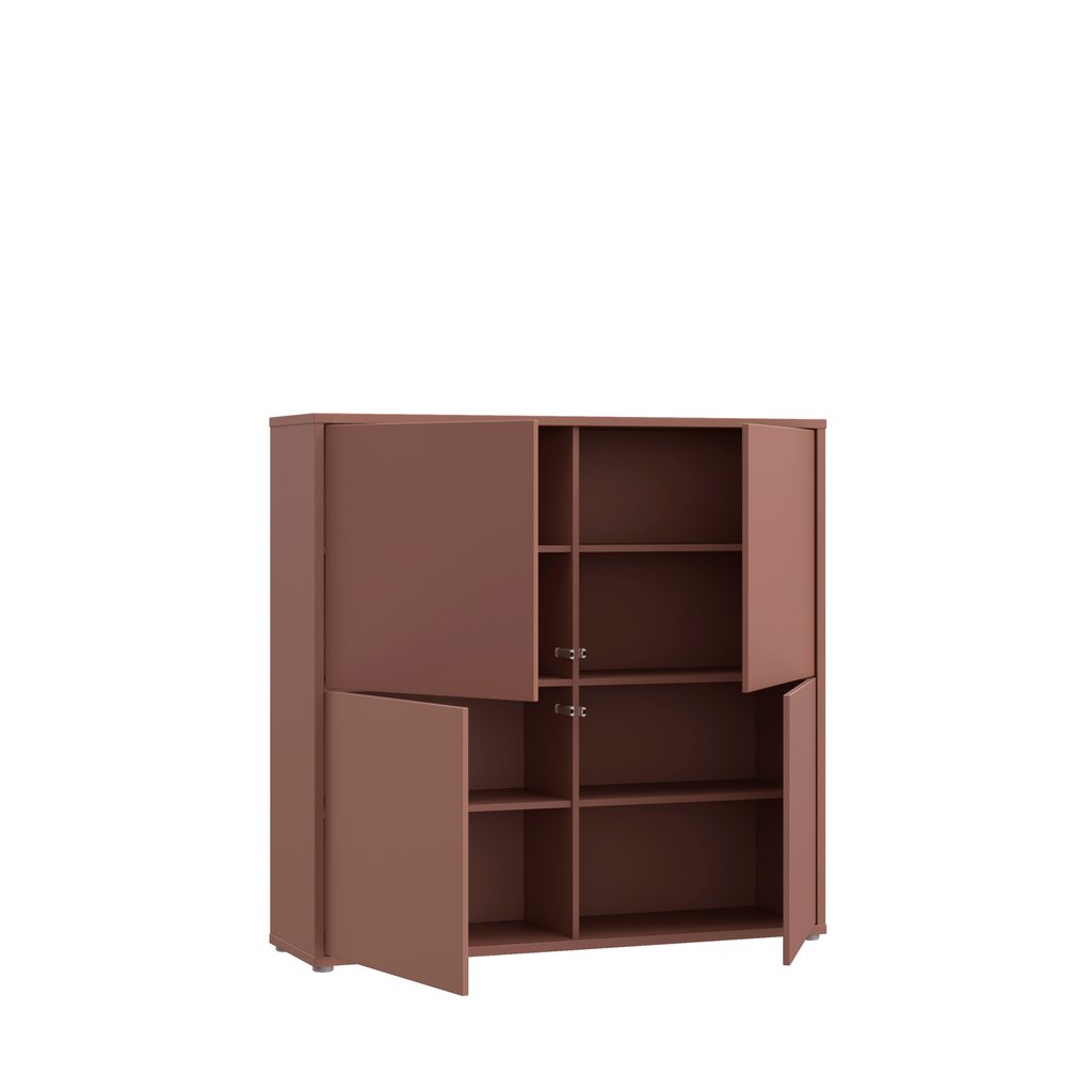 Kajo kaappi 4-ovinen terracotta