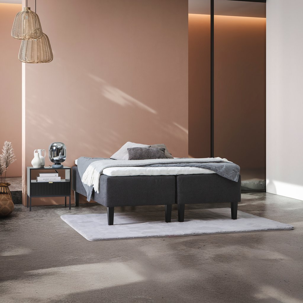 Moon Gold runkopatjasetti 160x210 pocket 7-vyöh. Primo 96 antrasiitti + petauspatja