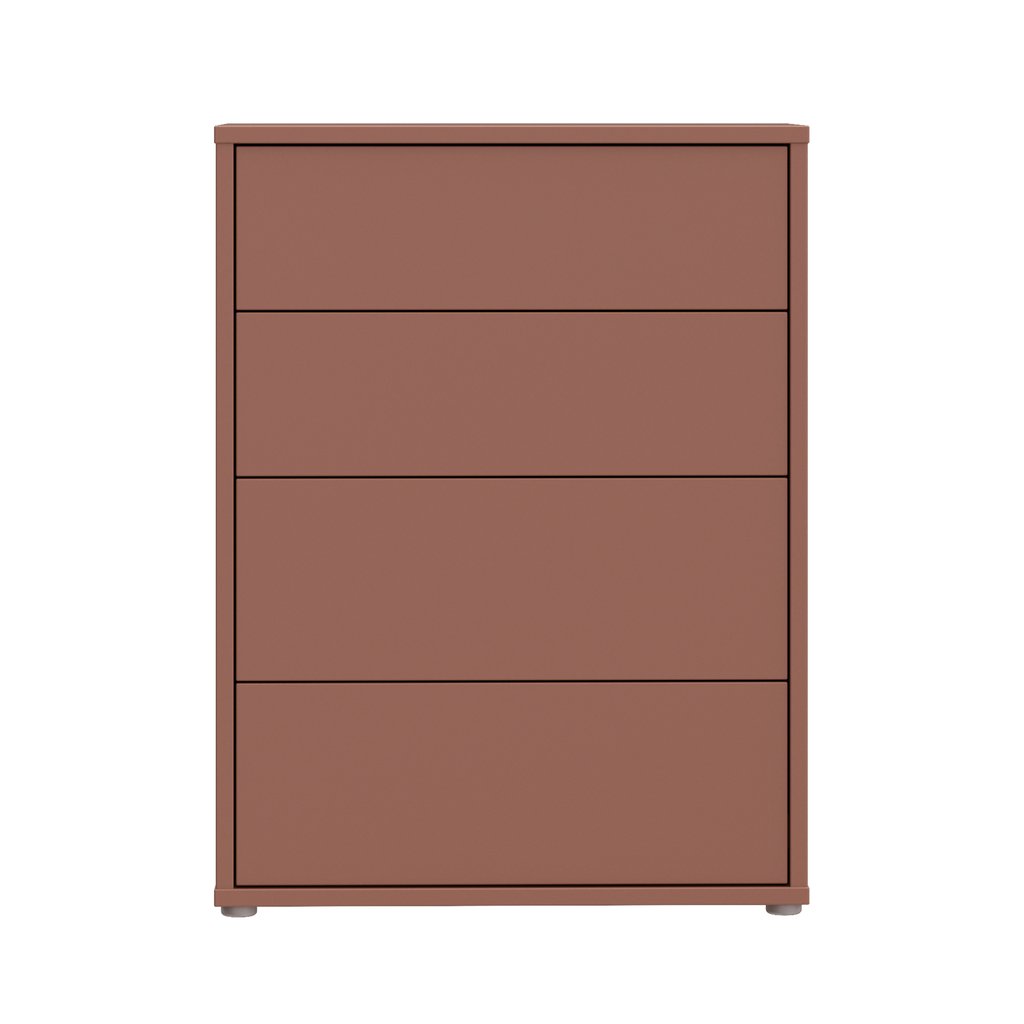 Kajo lipasto 4-ltk leveä terracotta