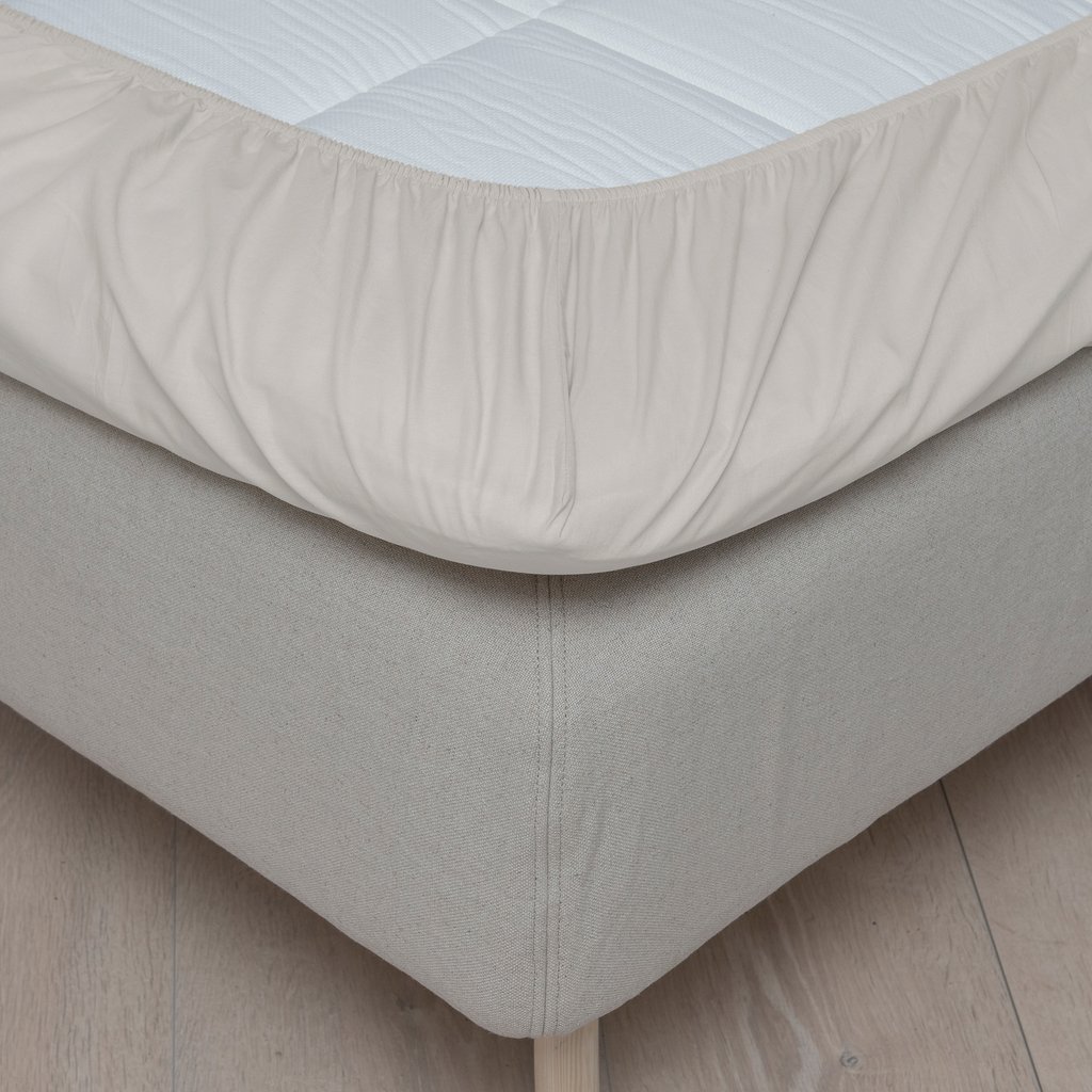 Hoie muotoonommeltu aluslakana 120x200 cm beige