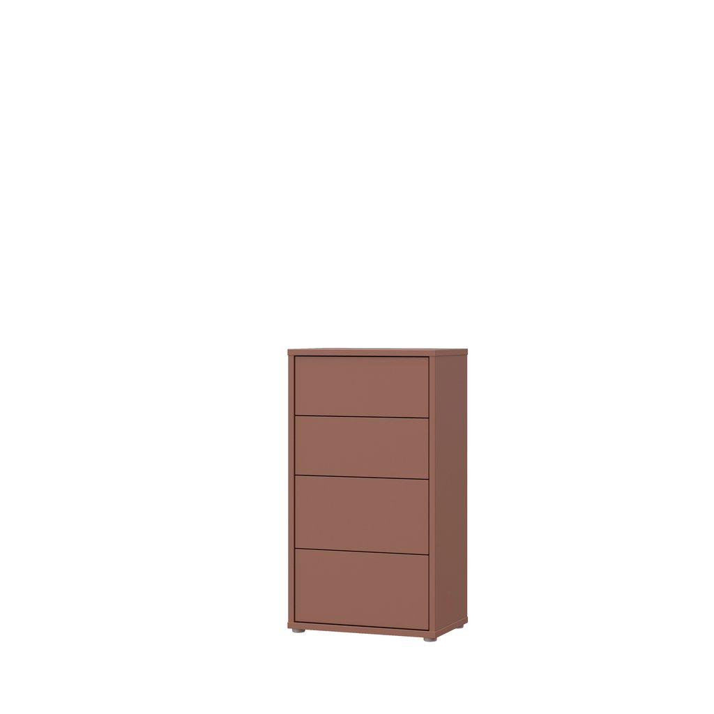 Kajo lipasto 4-ltk kapea terracotta