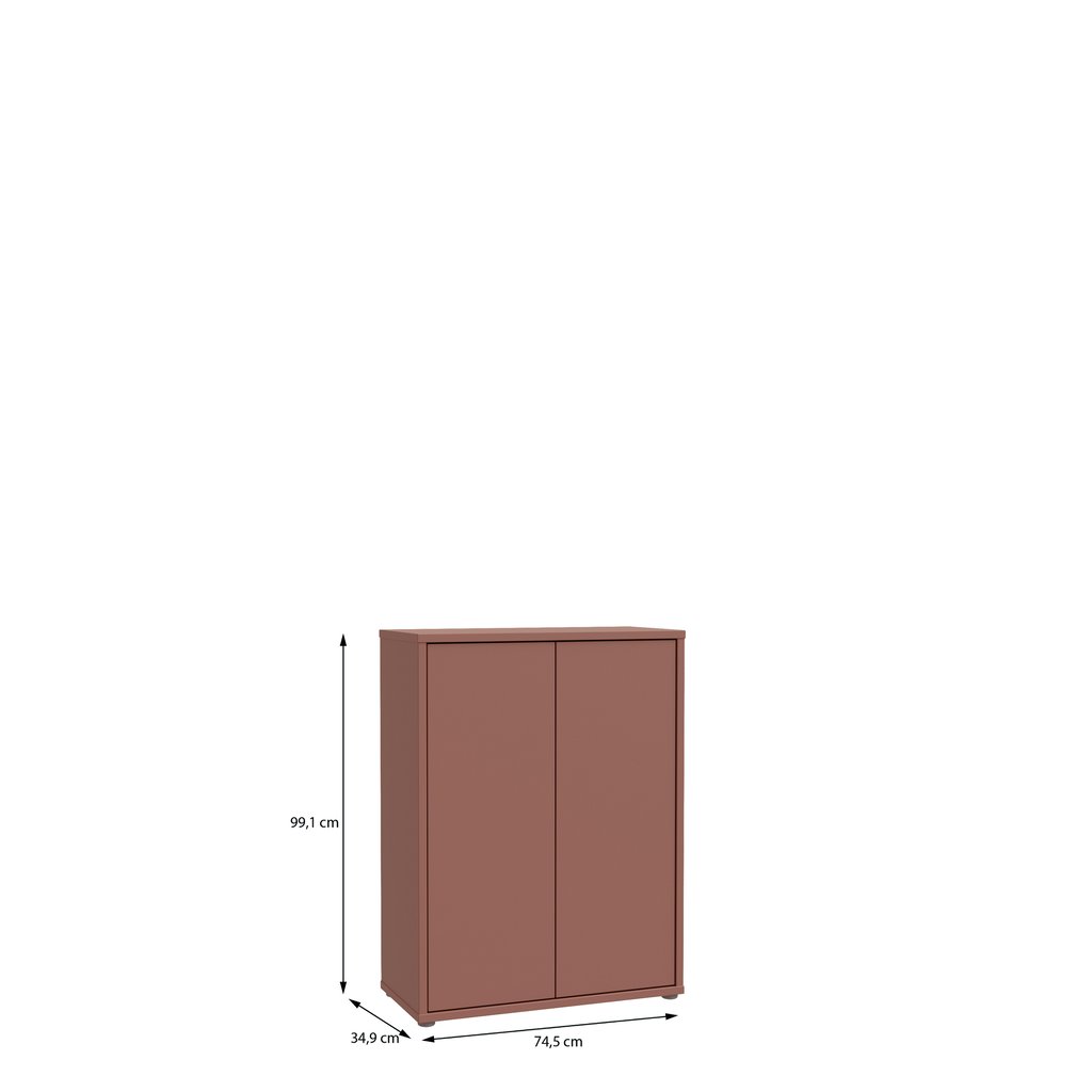 Kajo eteiskaappi 2 ovea terracotta