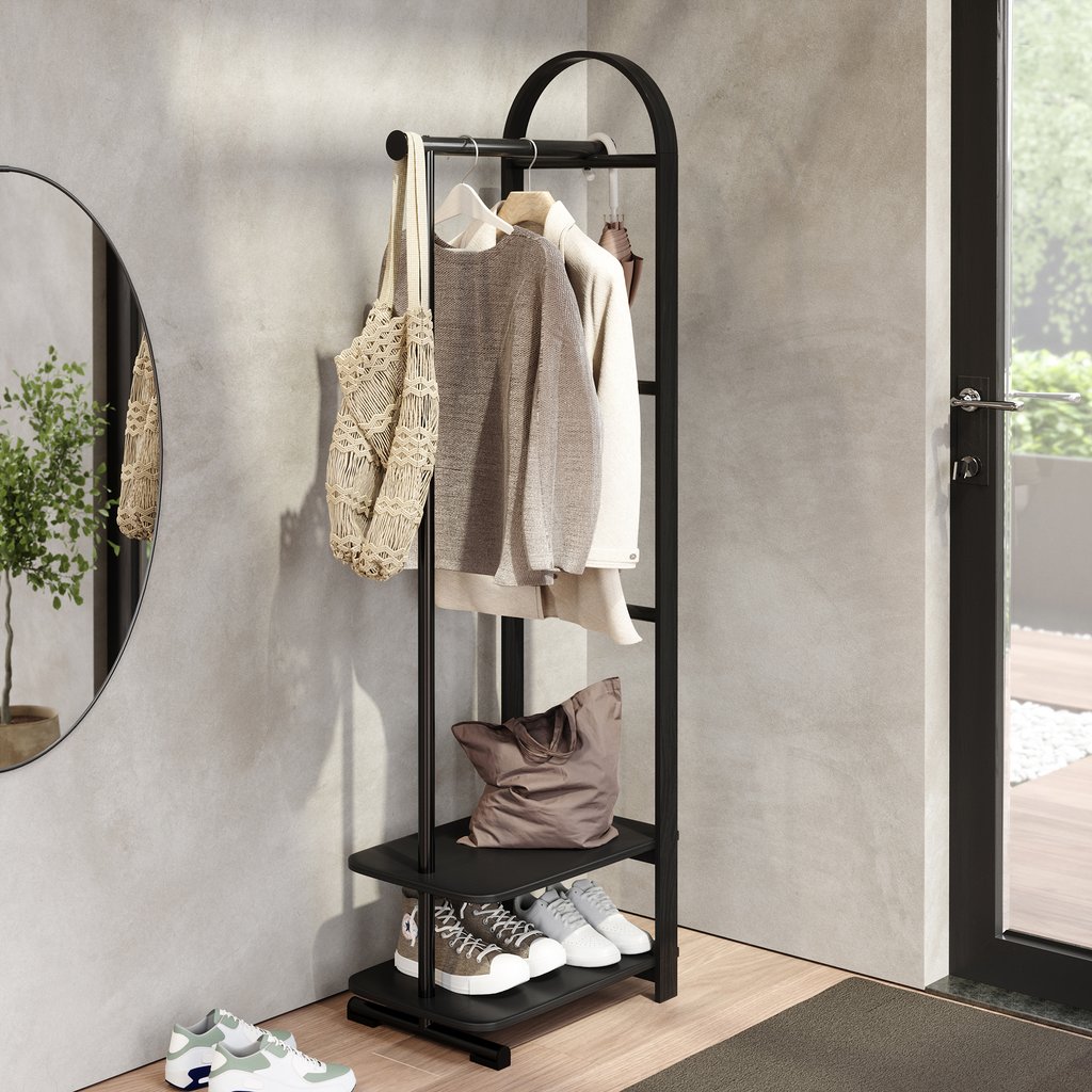Umbra Bellwood vaaterekki 39x44x168 cm musta