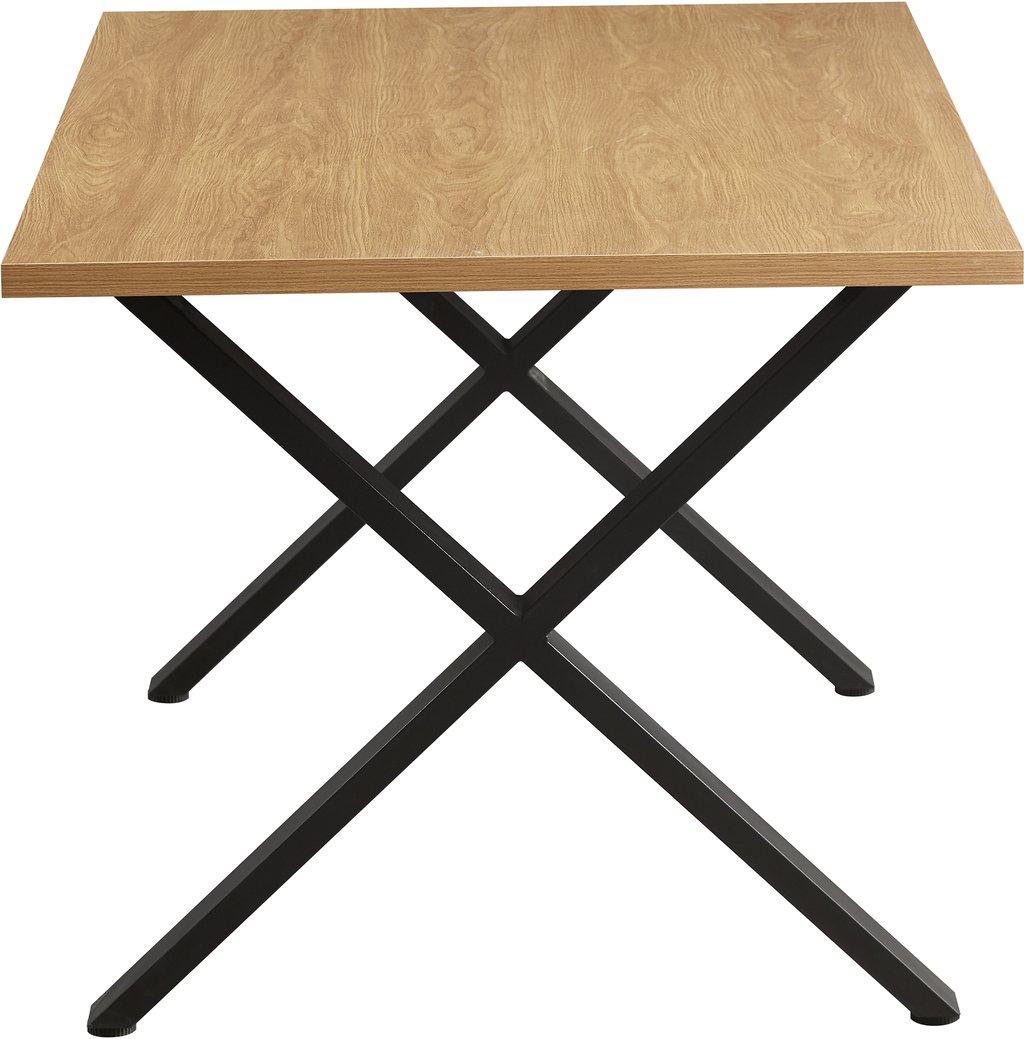 Cenni ruokapöytä 190x90 väri tammi/musta: Tyylikäs lankkupöytä kuudelle, tammi-musta viimeistely. Sopii täydellisesti moderniin ruokailutilaan. Kestävä ja elegantti valinta perheelle tai ystäville!