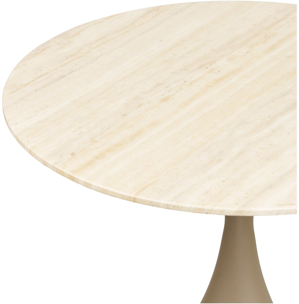 House Nordic sohvapöytä, metalli/karkaistu lasi, khaki, ø70x42 cm