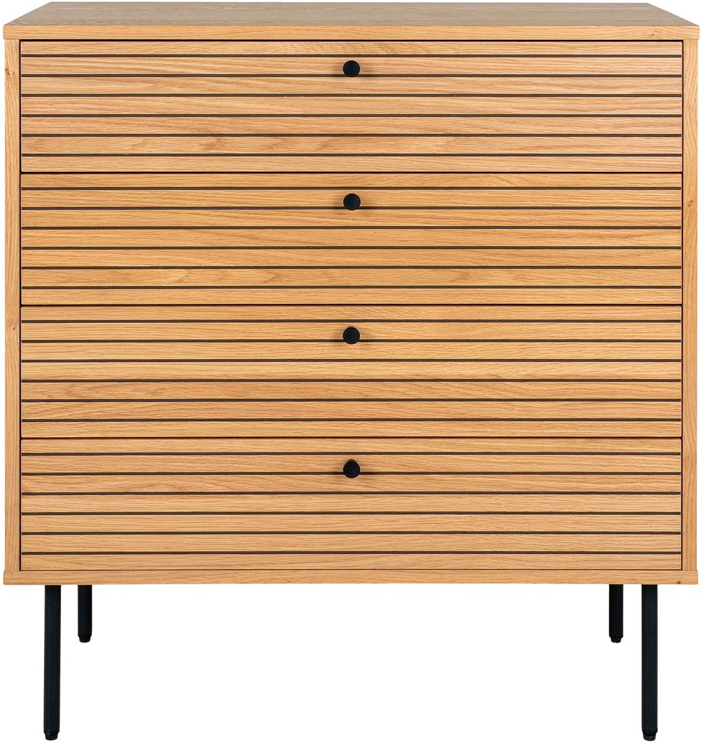 House Nordic Kyoto lipasto 80x40x85, natural tammiviilu / mustat jalat
