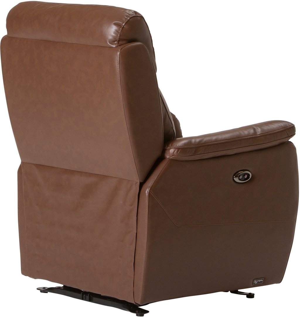 Loungea Colorado recliner-tuoli nostomekanismilla ruskea nahka/keinonahka