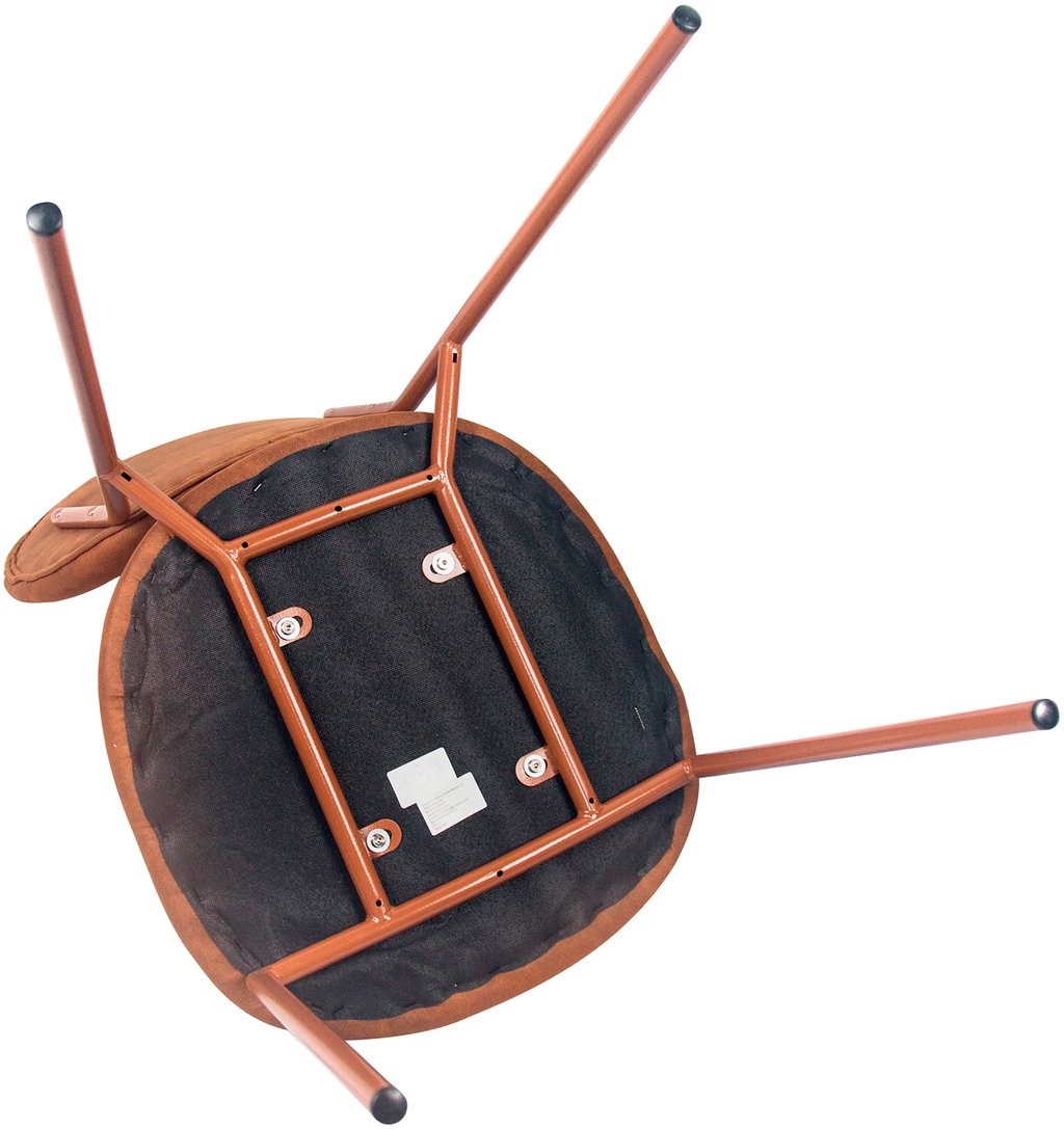 Saga ruokapöydän tuoli, ruskea metallirunko / ruskea kangas