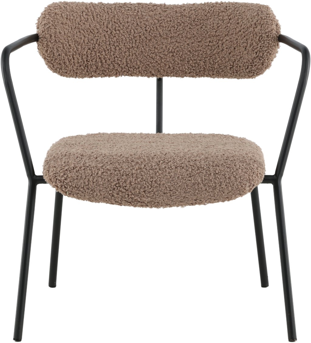 Duffy lounge-nojatuoli ruskea teddy: Tyylikäs ruskea teddy-nojatuoli, joka tuo lämpöä olohuoneeseen. Sopii täydellisesti rentoutumiseen ja sisustukseen.