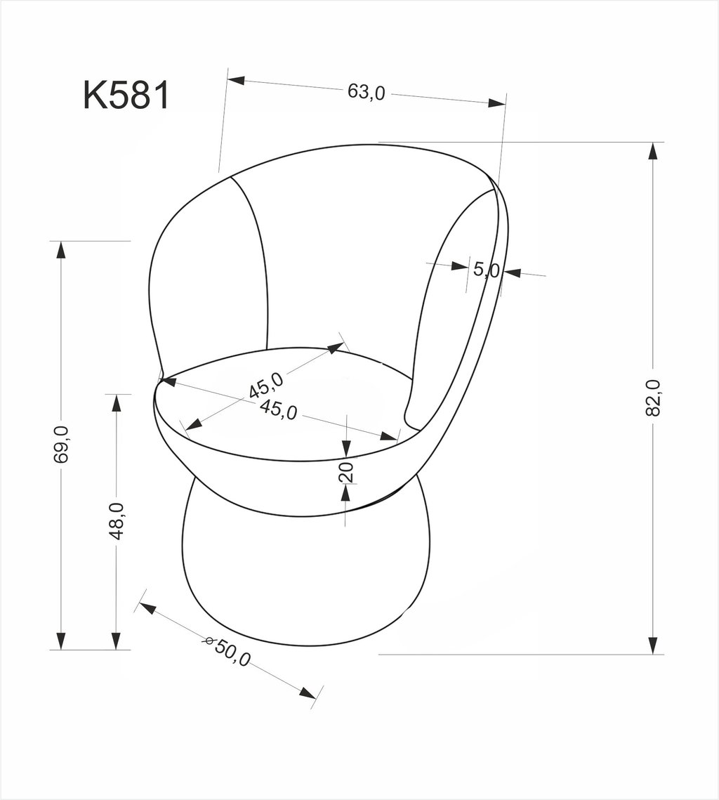 Kerttu nojatuoli, beige (pyörivä mekanismi)