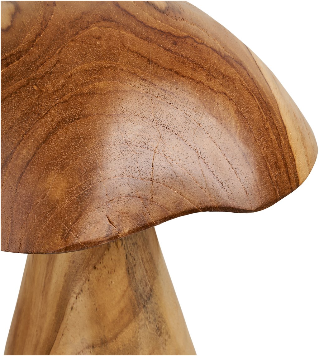 Kodi mushrooms koriste-esine teak/natural (2kpl/setti)