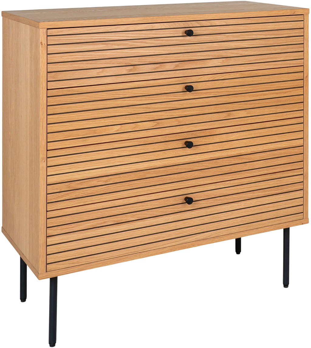 House Nordic Kyoto lipasto 80x40x85, natural tammiviilu / mustat jalat