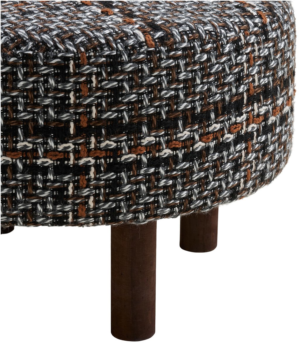 House Nordic rahi, musta, ruskeat jalat, ø50x36 cm