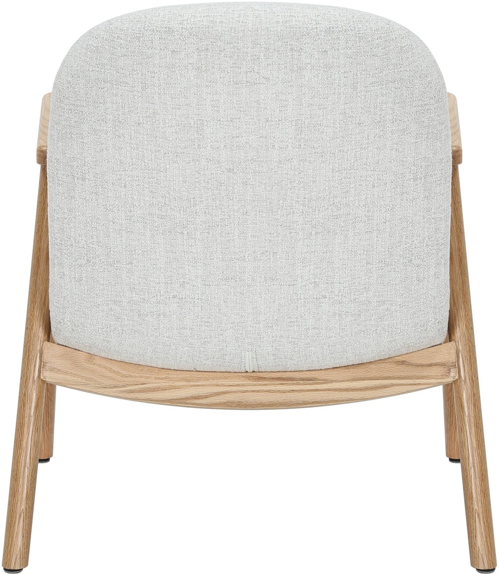 N&L Mille lepotuoli, beige verhoilu, natural tammen värinen runko