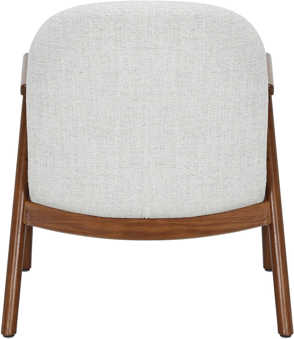 N&L Mille lepotuoli, beige verhoilu, tummanpähkinän värinen runko