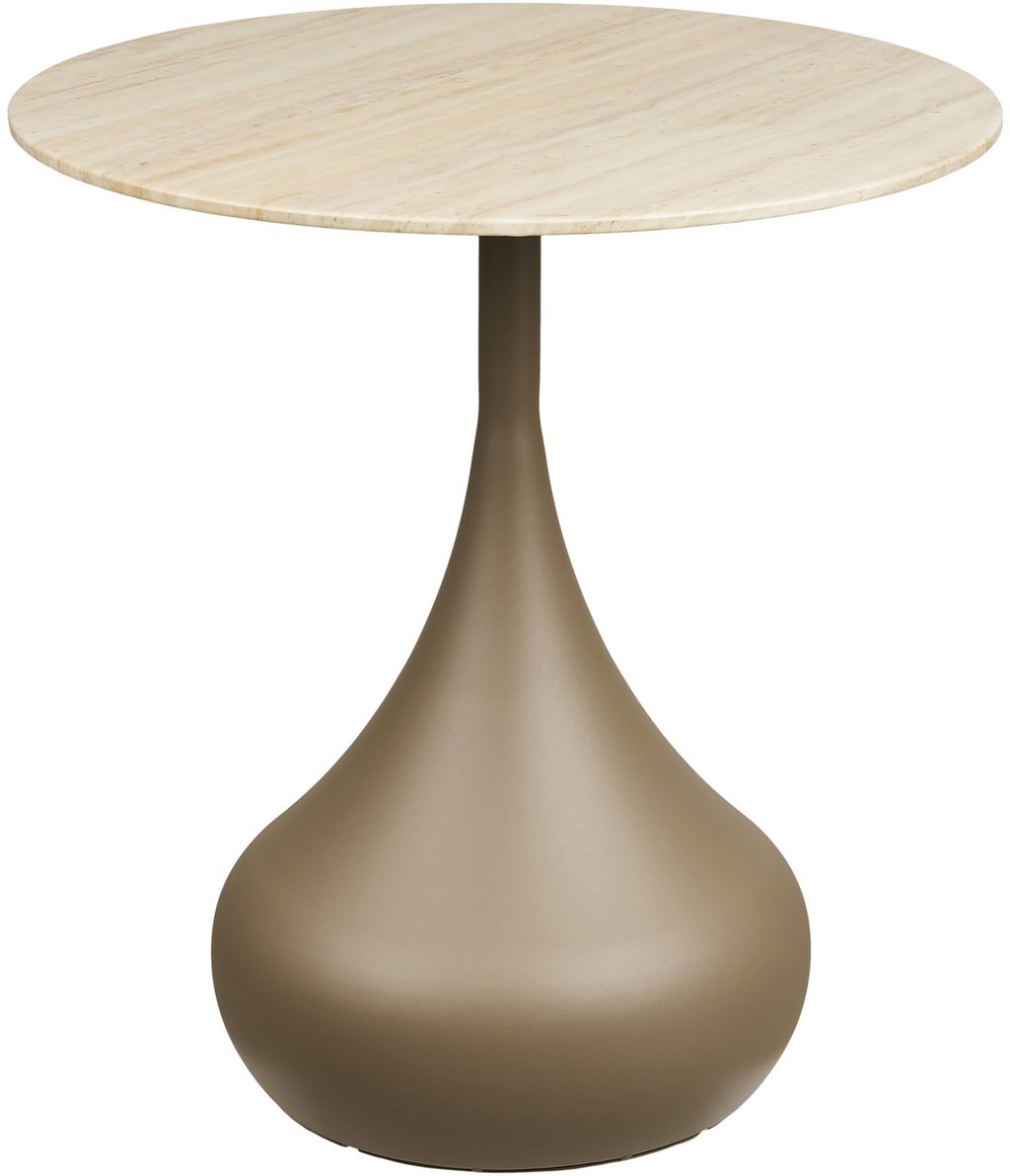 House Nordic sivupöytä, metalli/karkaistu lasi, khaki, ø50x54 cm