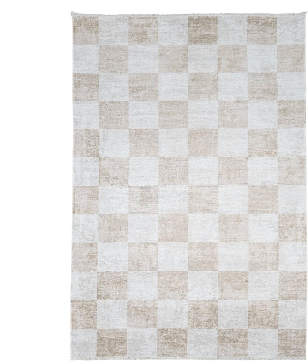 Ruutu matto 160x230cm beige