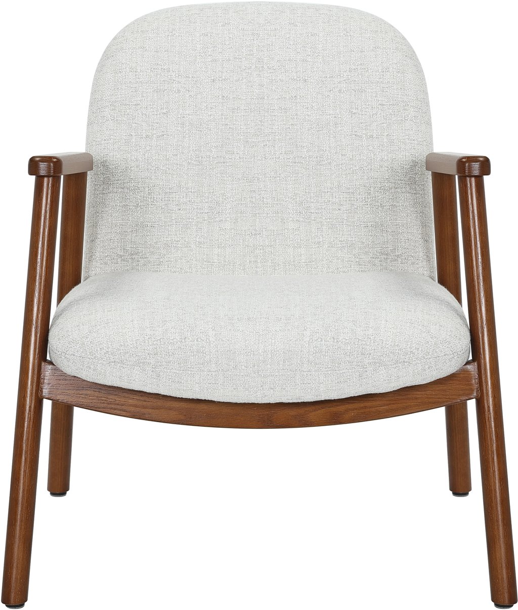 N&L Mille lepotuoli, beige verhoilu, tummanpähkinän värinen runko