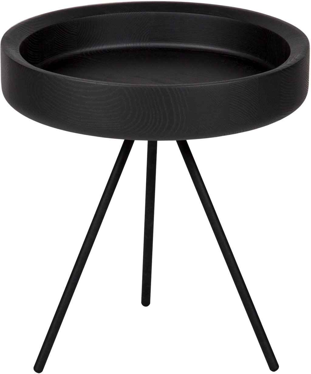 Hygge sivupöytä Ø40cm, musta: Tyylikäs sivupöytä, joka sopii täydellisesti olohuoneeseen tai makuuhuoneeseen. Kompakti 40 cm koko tekee siitä erinomaisen säilytyskalusteen.