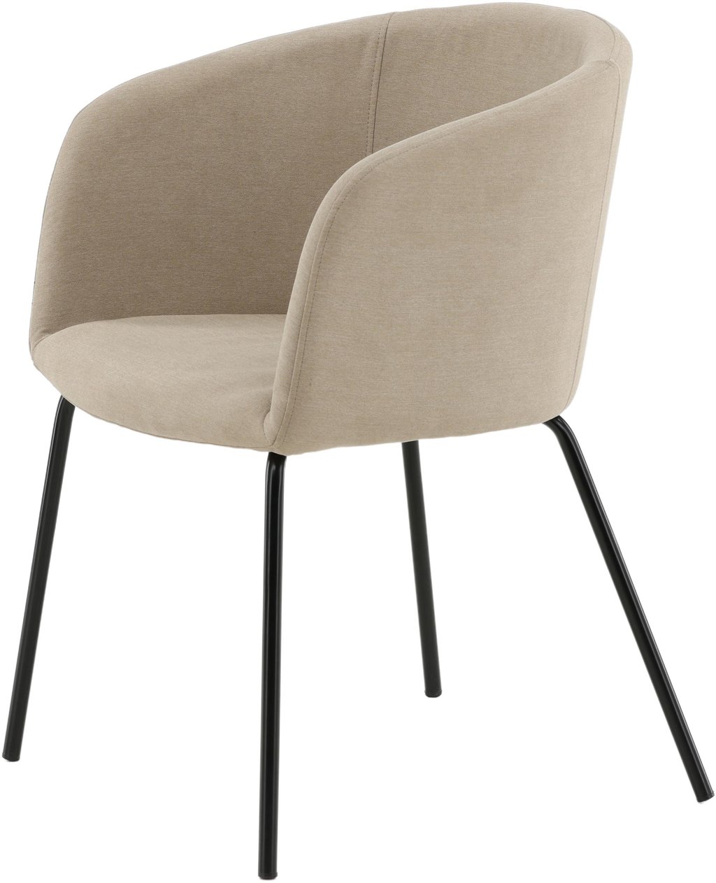 Berit ruokapöydän tuoli musta runko / beige kangas: Tyylikäs Berit ruokatuoli mustalla rungolla ja beige verhoilulla. Erinomainen valinta moderniin ruokailutilaan. Mukava istua!