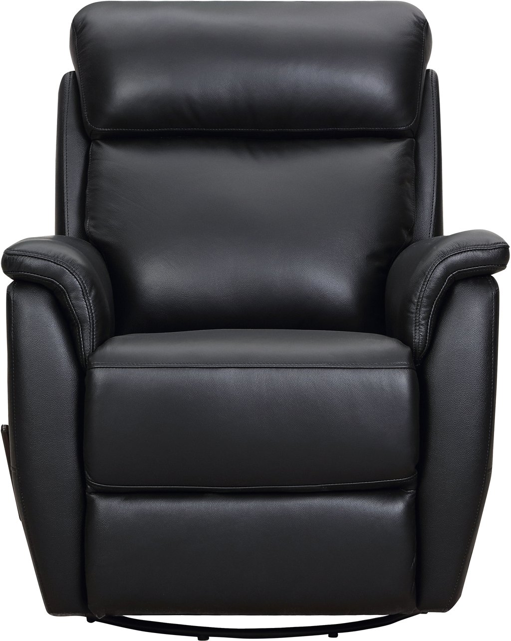 Loungea Colorado recliner-tuoli keinuva/pyörivä, musta nahka/keinonahka