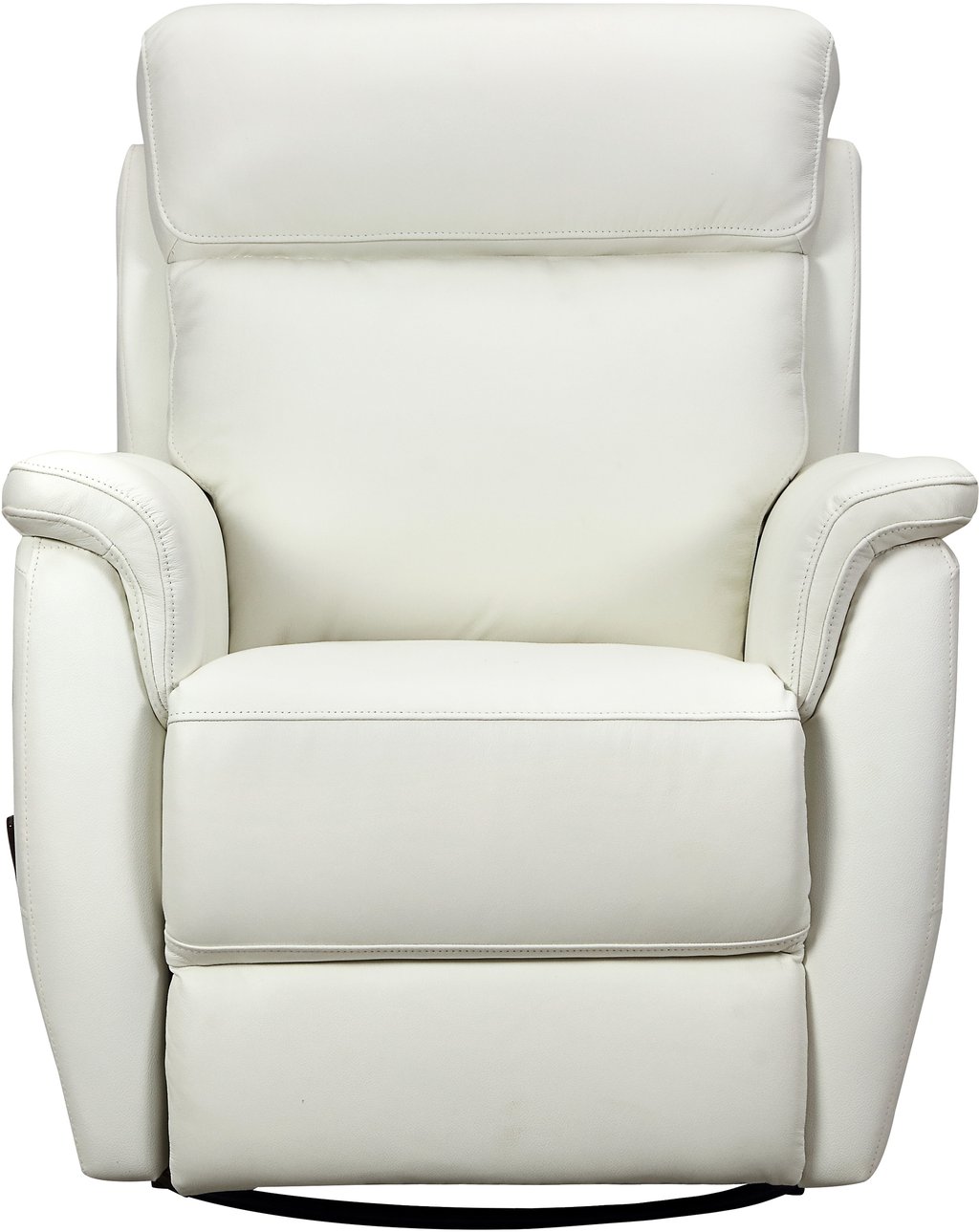 Loungea Colorado recliner-tuoli keinuva/pyörivä, puhdas valkoinen nahka/keinonahka