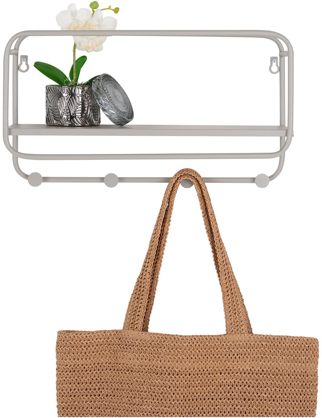 House Nordic Feira naulakkohylly 45x15x25 cm, harmaa