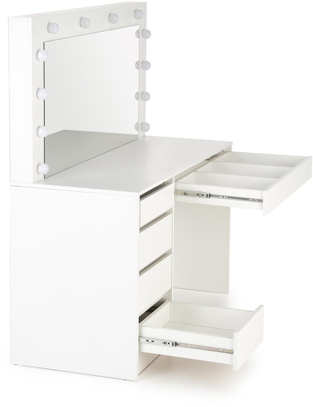 Hollywood kampauspöytä XL, valkoinen