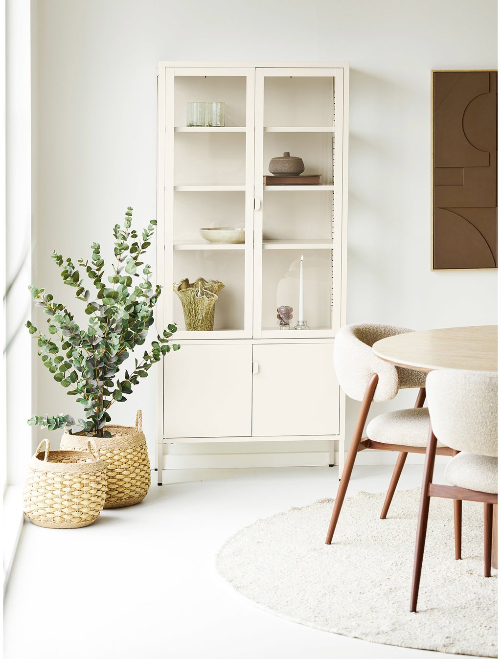 House Nordic matto, käsinkudottu, beige, ø240 cm