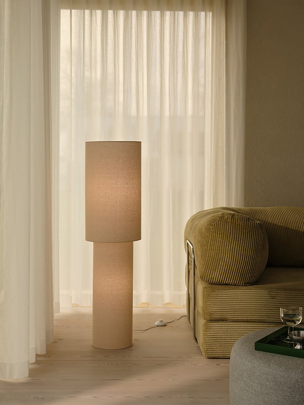 Nordlux Izara 110 lattiavalaisin beige