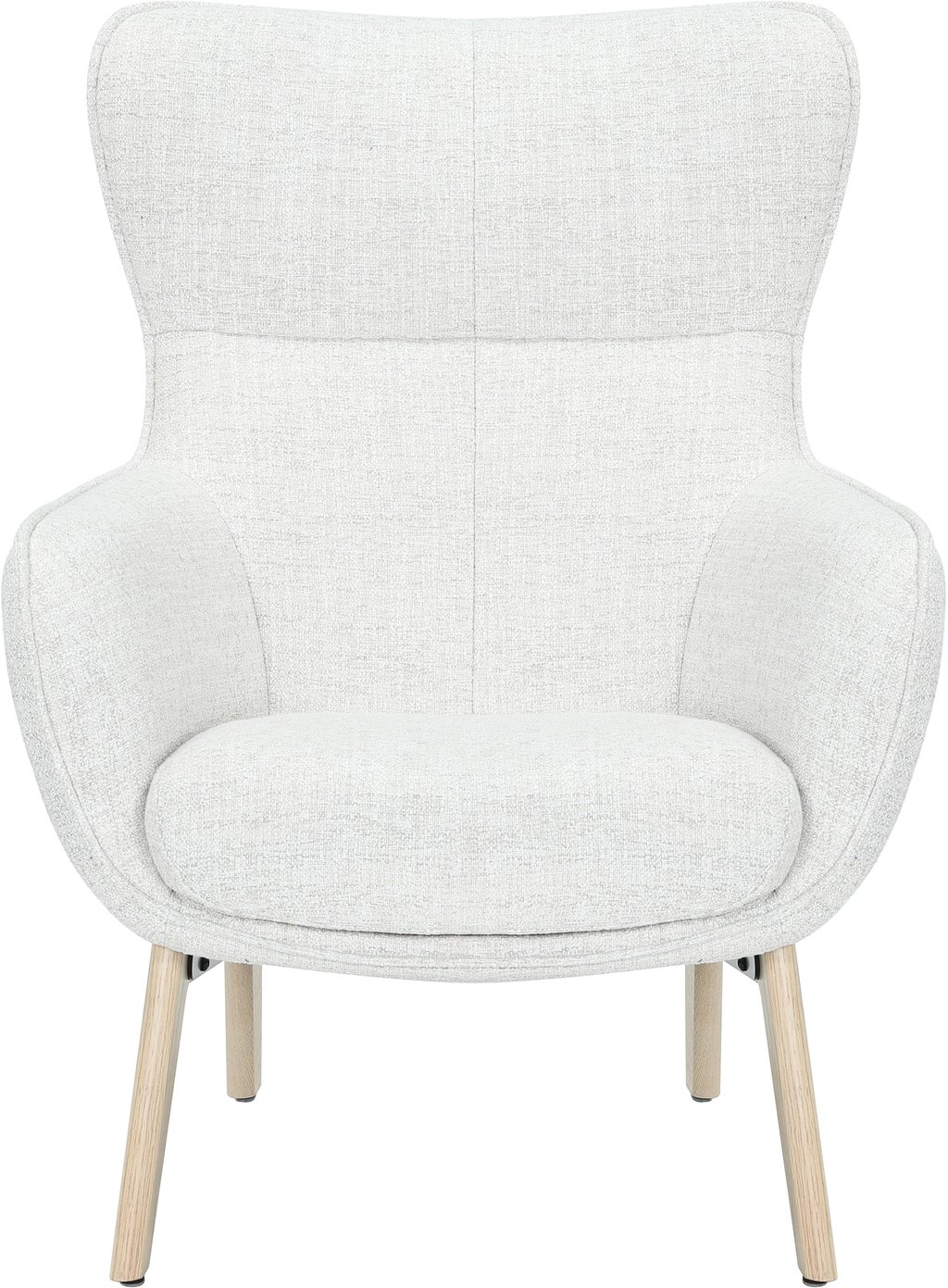 N&L Lisbet lepotuoli & rahi, beige verhoilu, valkovahatun tammen värinen runko