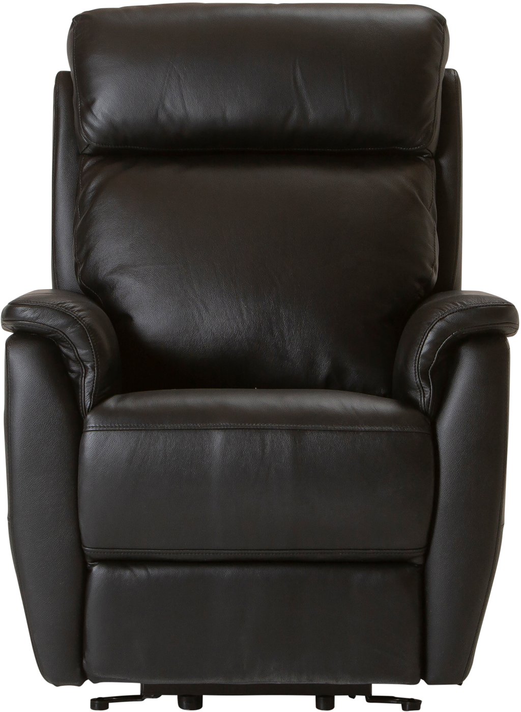 Loungea Colorado recliner-tuoli nostomekanismilla musta nahka/keinonahka