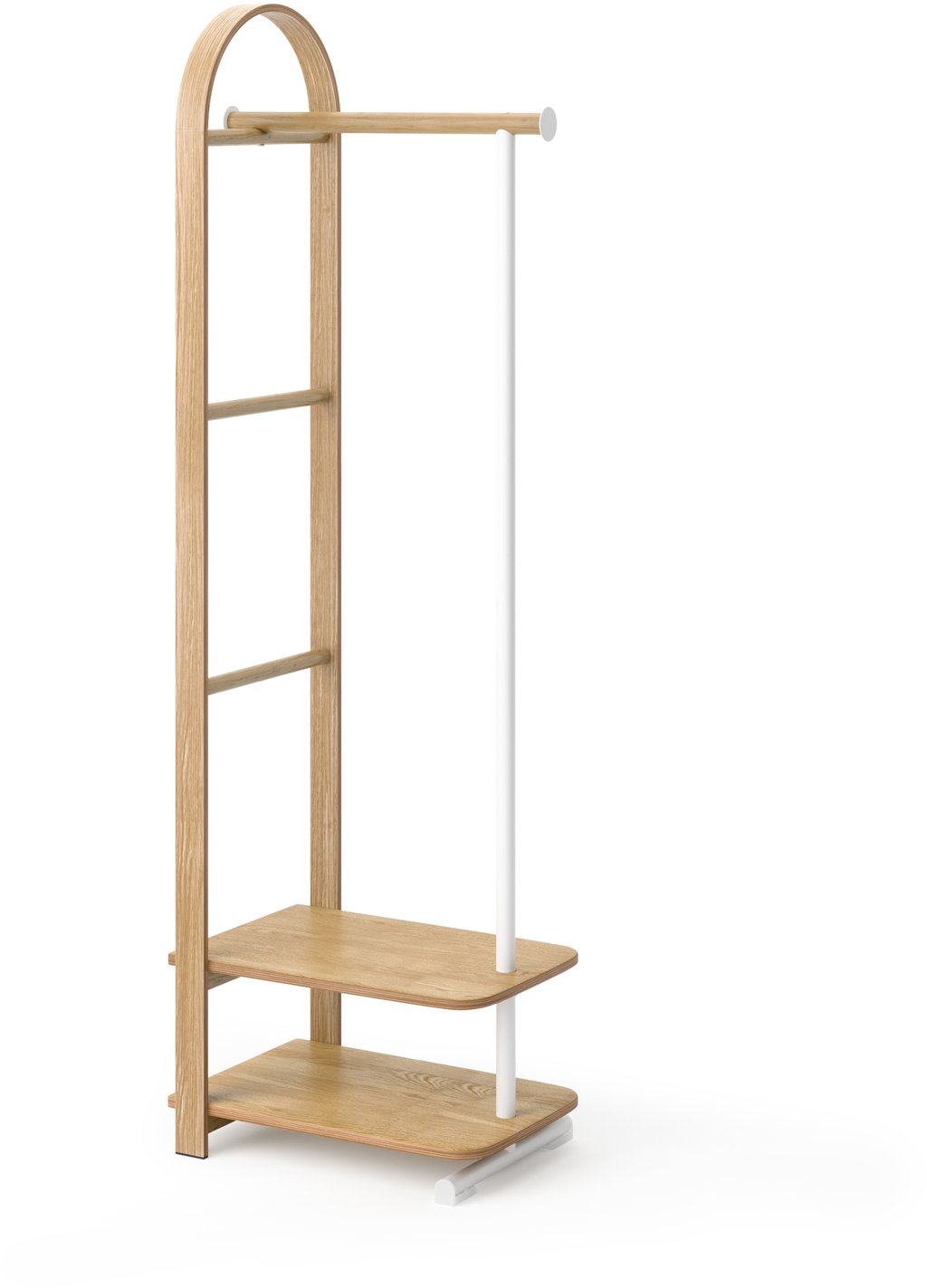 Umbra Bellwood vaaterekki 39x44x168 cm valkoinen/luonnonväri