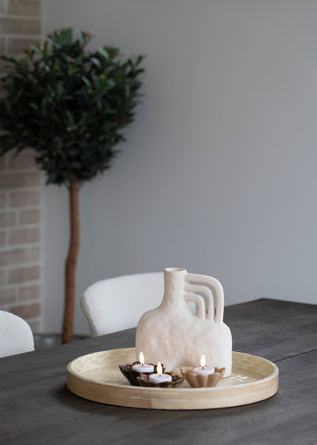 House nordic tarjoilualunen, bambu/capiz 40cm