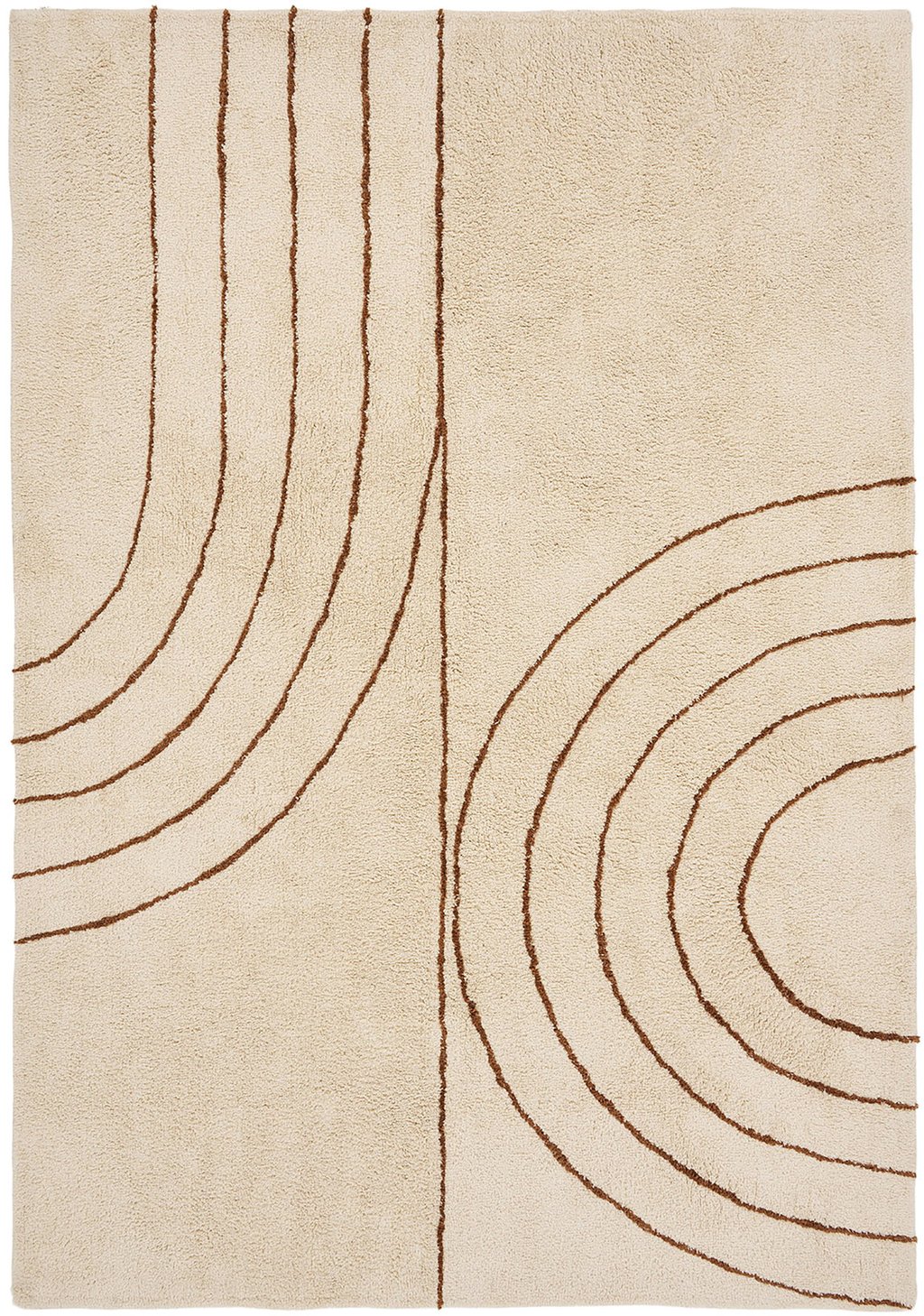 House Nordic matto, puuvilla, beige/ruskea, 160x230 cm