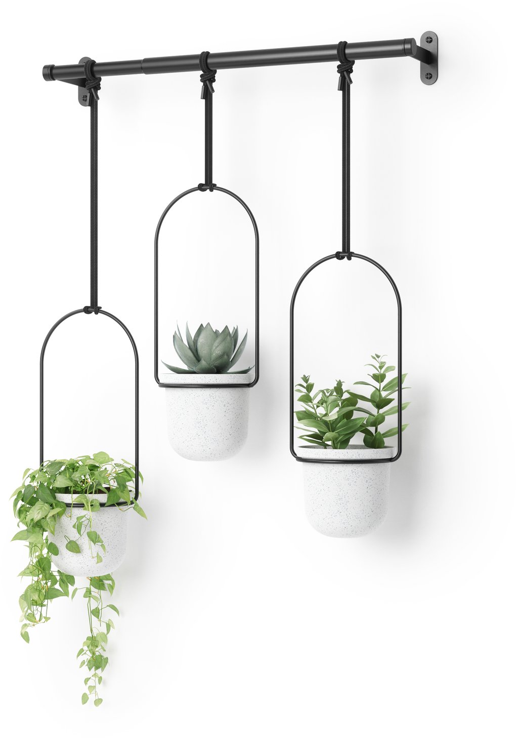 Umbra Triflora 3 kpl roikkuva kukkateline valkoinen/musta