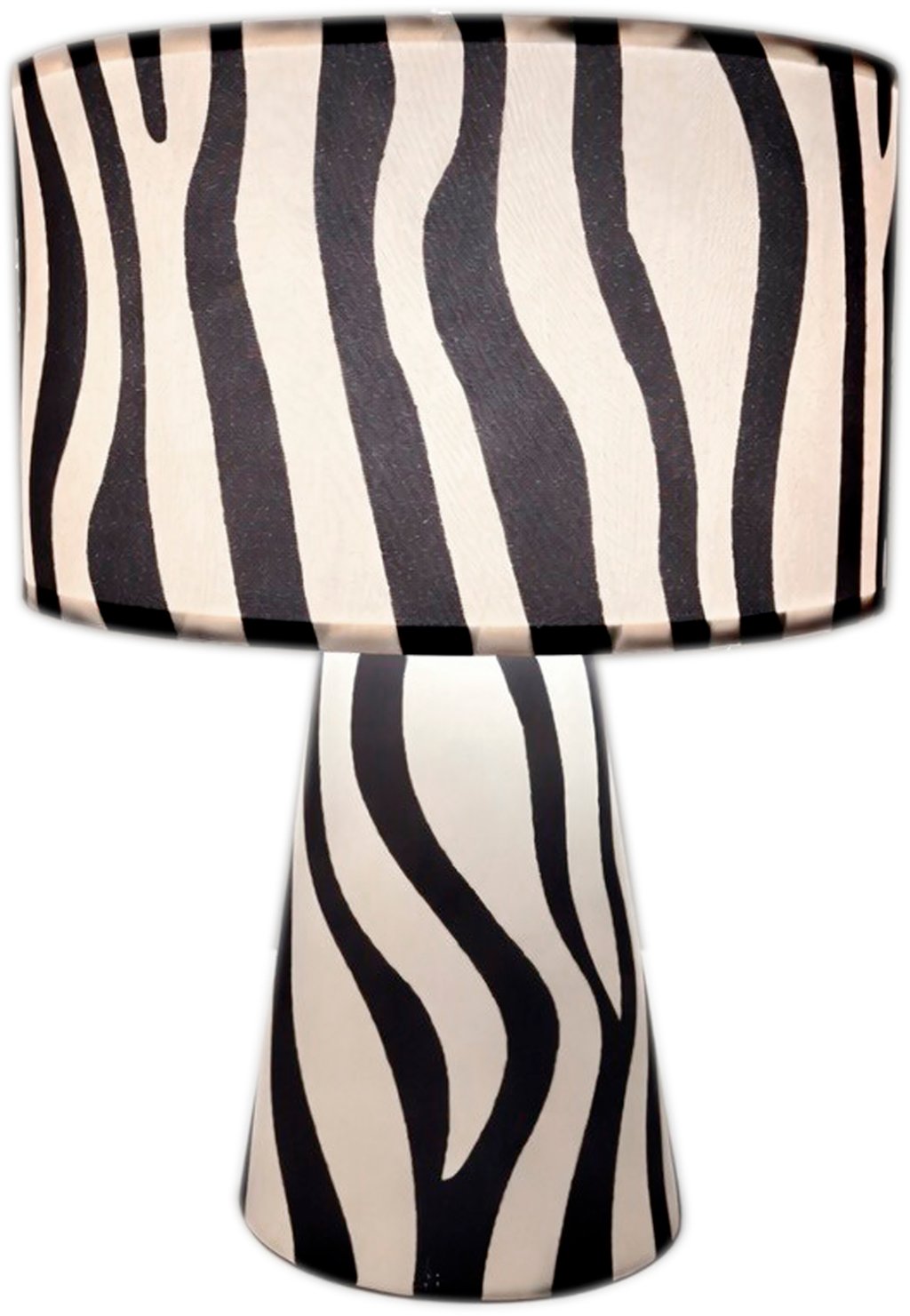 Zany zebra pöytävalaisin musta/valkoinen
