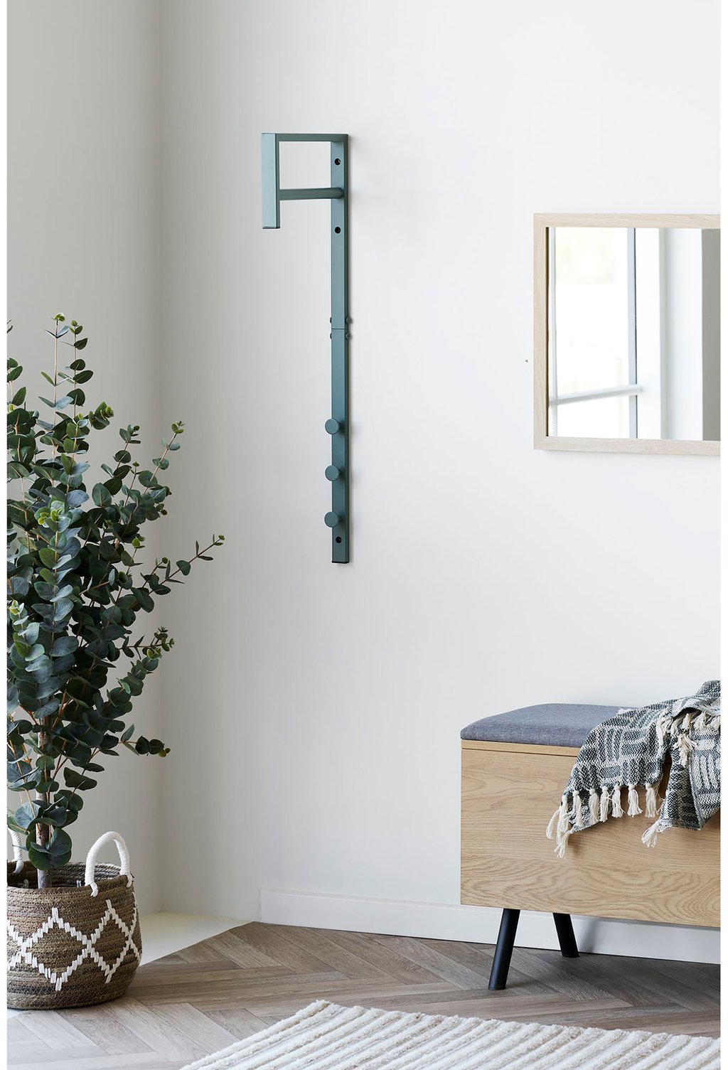 House Nordic Trento vaateteline 82 cm, metallinen, vihreä